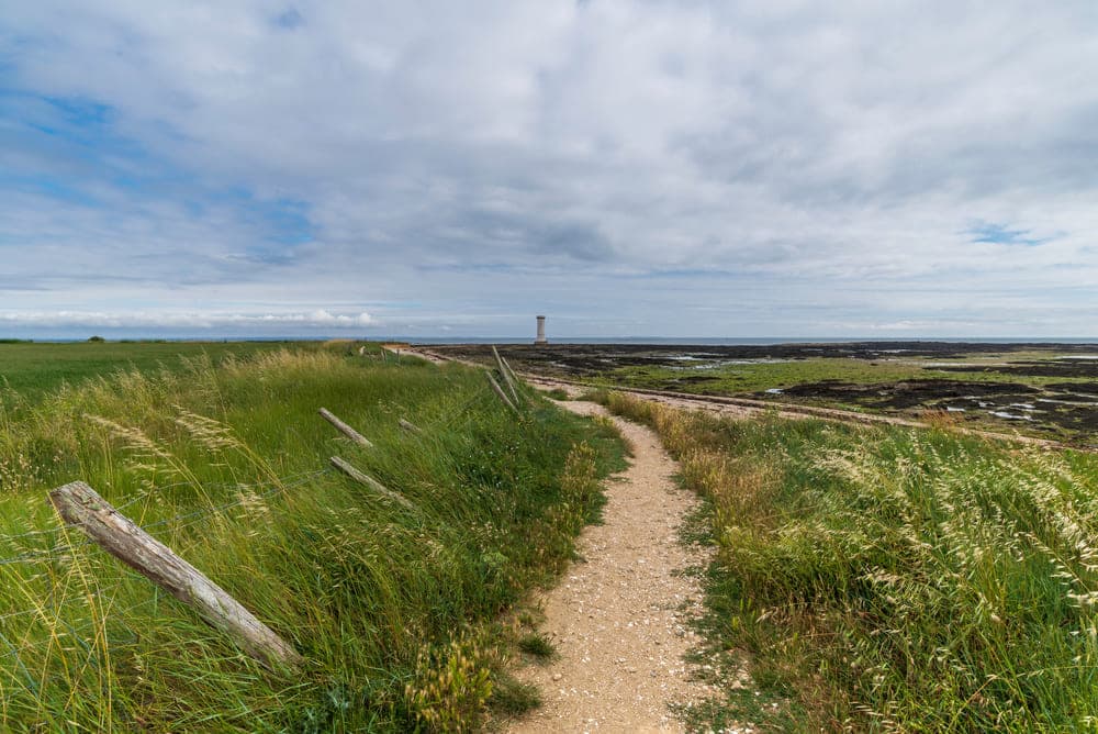 weg zum meer im morbihan in Damgan in der Bretagne