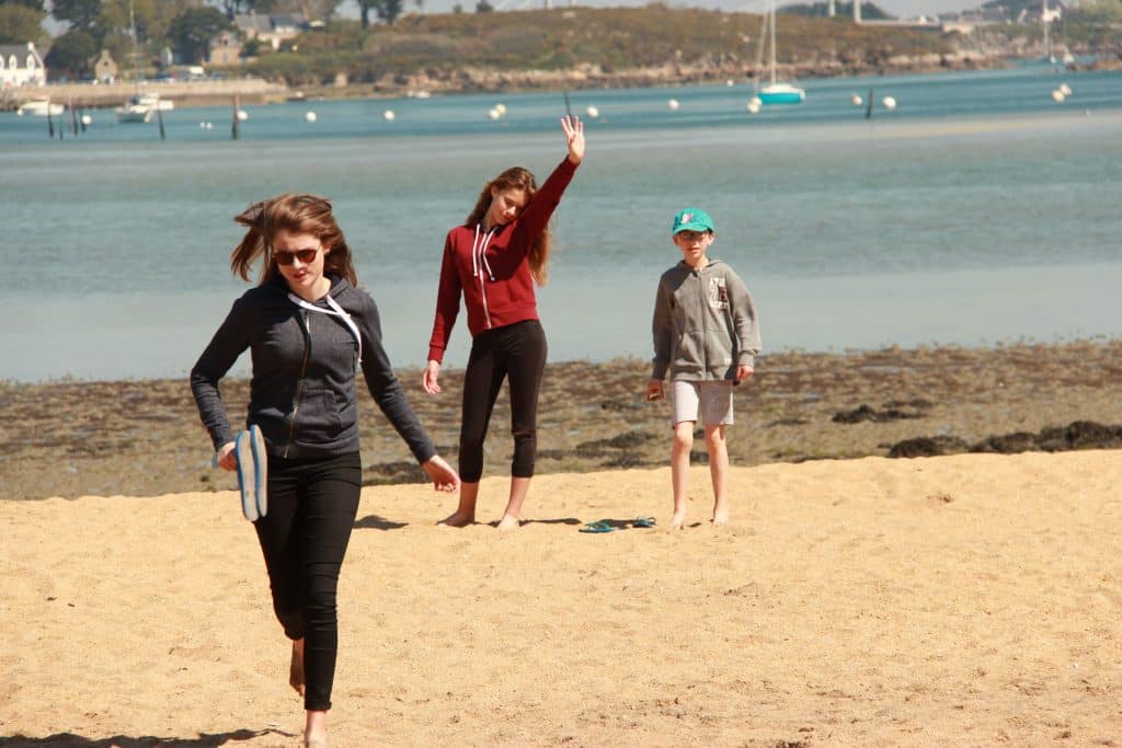 enfants plage camping familial golfe morbihan